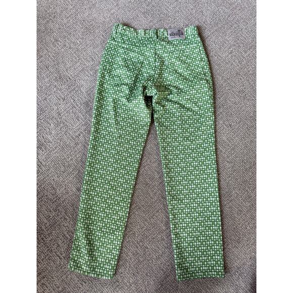 Levi’s silver tab green geometric retro polyester pants vintage women’s 9/10 - Picture 3 of 10
